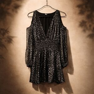 NWT The KOOPLES Sparkling Leopard-print short dress